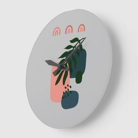 Rustic Monogrammed Boho Grote Klok (Hoek)