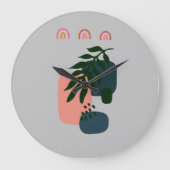 Rustic Monogrammed Boho Grote Klok (Voorkant)