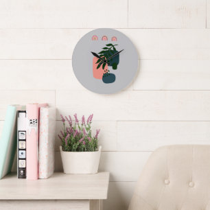 Rustic Monogrammed Boho Grote Klok