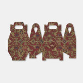 Rustic Monogrammed Oriental Persian Red Pattern Bedankdoosjes (Uitgevouwen)
