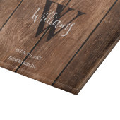 Rustic Monogrammed Snijplank (Hoek)