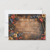 Rustic Moody Autumn Floral Bridal Shower Bedankkaart (Voorkant)
