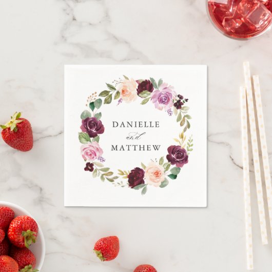 Rustic Moody Floral | Aangepaste bruiloft Servet (Insitu)