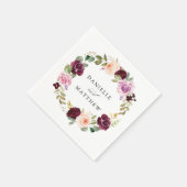 Rustic Moody Floral | Aangepaste bruiloft Servet (Hoek)
