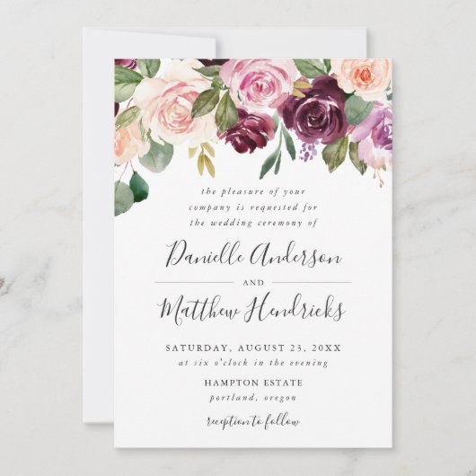 Rustic Moody Floral | Weddenschap Kaart (Voorkant)