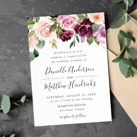 Rustic Moody Floral | Weddenschap Kaart