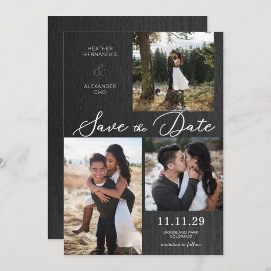 Rustic Moody Foto Save The Date (Voorkant / Achterkant)