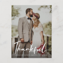 Rustic Moody vertical Wedding photography Thankful Briefkaart