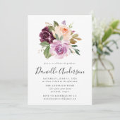 Rustic Moody Waterverf Floral Graduation Party Kaart (Staand voorkant)