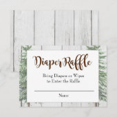 Rustic Moose Baby shower Luier Raffle Kaart (Voorkant / Achterkant)