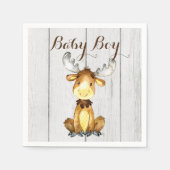 Rustic Moose Baby shower Servet (Voorkant)
