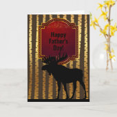 Rustic Moose en Golden Aspen Trees Vaderdag Kaart (Gele Bloem)