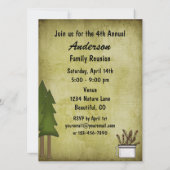 Rustic Moose Family Reunion Party Uitnodiging (Achterkant)