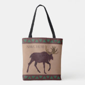 Rustic Moose Faux Leather-Look Mode Chic Tote Bag (Achterkant)