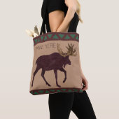 Rustic Moose Faux Leather-Look Mode Chic Tote Bag (Dichtbij)