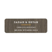 Rustic Moose Outdoor Wedding Etiket (Voorkant)