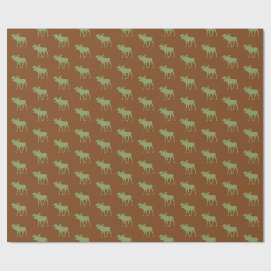 Rustic Moose Pattern Cadeaupapier (Vlak)