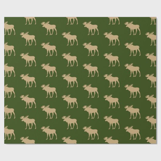Rustic Moose Pattern Cadeaupapier (Vlak)