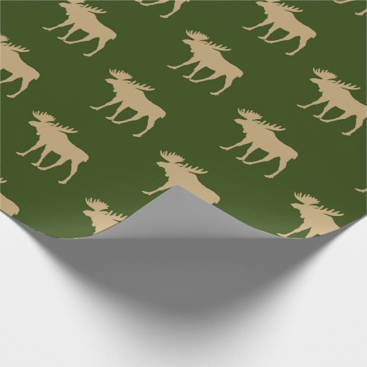 Rustic Moose Pattern Cadeaupapier (Hoek)