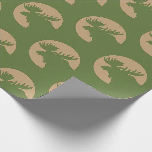Rustic Moose Pattern Cadeaupapier (Hoek)