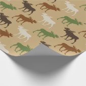 Rustic Moose Pattern Cadeaupapier (Hoek)
