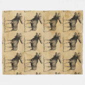 Rustic Moose Wildlife Fleece Blanket Cabin Decor (Voorkant (Horizontaal))