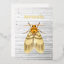 Rustic Moth Folie Uitnodiging