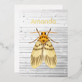 Rustic Moth Folie Uitnodiging