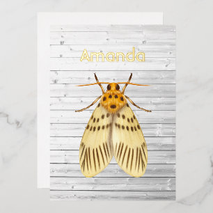 Rustic Moth Folie Uitnodiging