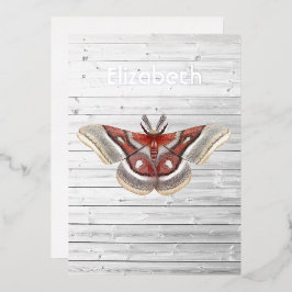 Rustic Moth Folie Uitnodiging