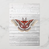 Rustic Moth Folie Uitnodiging (Voorkant)