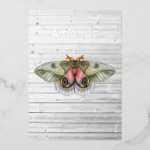Rustic Moth Folie Uitnodiging (Voorkant)