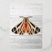 Rustic Moth Folie Uitnodiging (Voorkant)