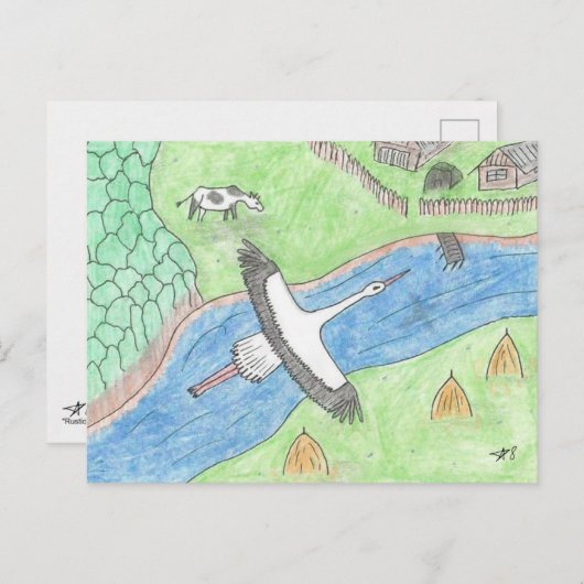 "Rustic motifs" Feestdagenkaart (Voorkant / Achterkant)