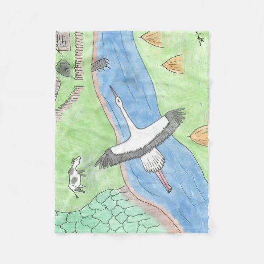 "Rustic motifs" Fleece Deken (Voorkant)