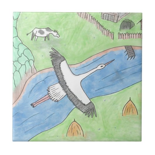 "Rustic motifs" Tegeltje (Voorkant)