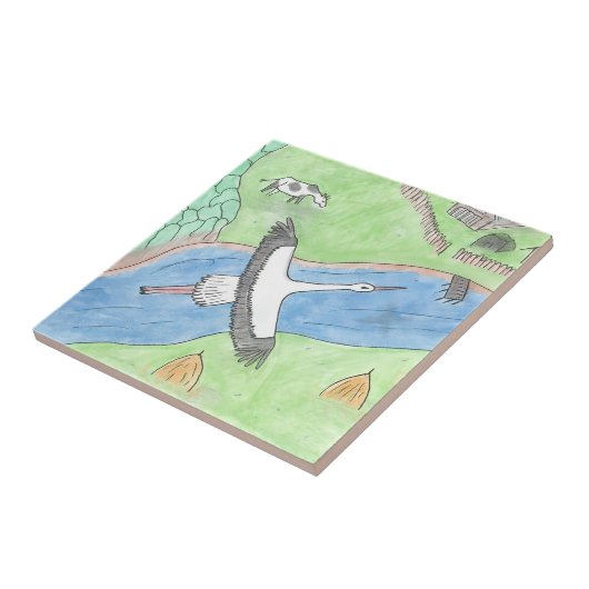 "Rustic motifs" Tegeltje (Zijkant)