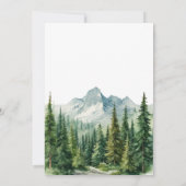 Rustic Mountain Adventure Baby Shower Bedankt Kaar (Achterkant)
