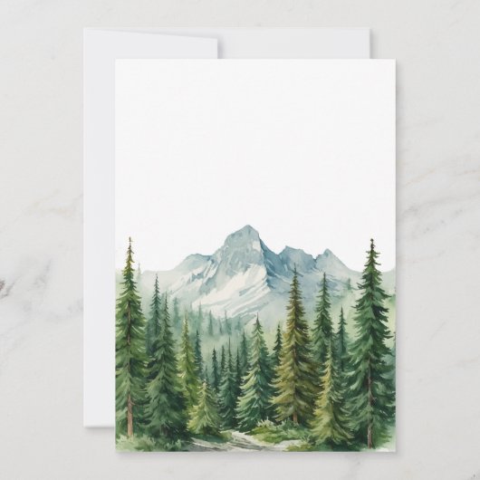 Rustic Mountain Adventure Baby shower Dank u ca Bedankkaart (Achterkant)