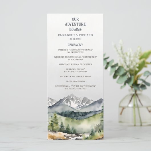 Rustic Mountain Adventure begint met huwelijksprog (Staand voorkant)