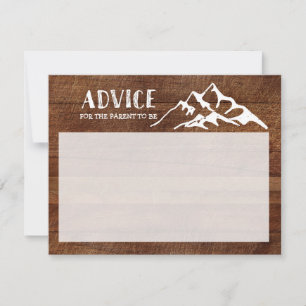 Rustic Mountain Advice voor ouders Kaart invoegen