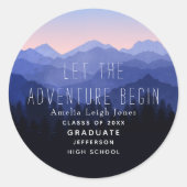 Rustic Mountain Afstuderen Envelope Sticker (Voorkant)