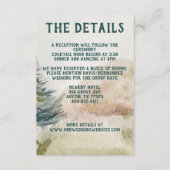 Rustic Mountain Arbor Evergreen Wedding Informatiekaartje (Voorkant)