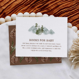 Rustic Mountain Baby shower Boeken voor Baby Kaart