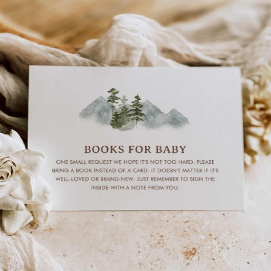 Rustic Mountain Baby shower Boeken voor Baby Kaart