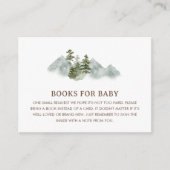 Rustic Mountain Baby shower Boeken voor Baby Kaart (Voorkant)