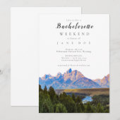 Rustic Mountain Bachelorette Kaart (Voorkant / Achterkant)