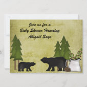 Rustic Mountain Beer Baby shower Invitation Kaart (Voorkant)