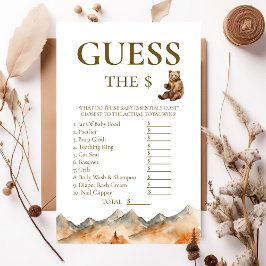 Rustic Mountain Beer Neutral Baby Guessing spel