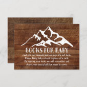Rustic Mountain - Boeken voor Baby Insert Kaart (Voorkant / Achterkant)
